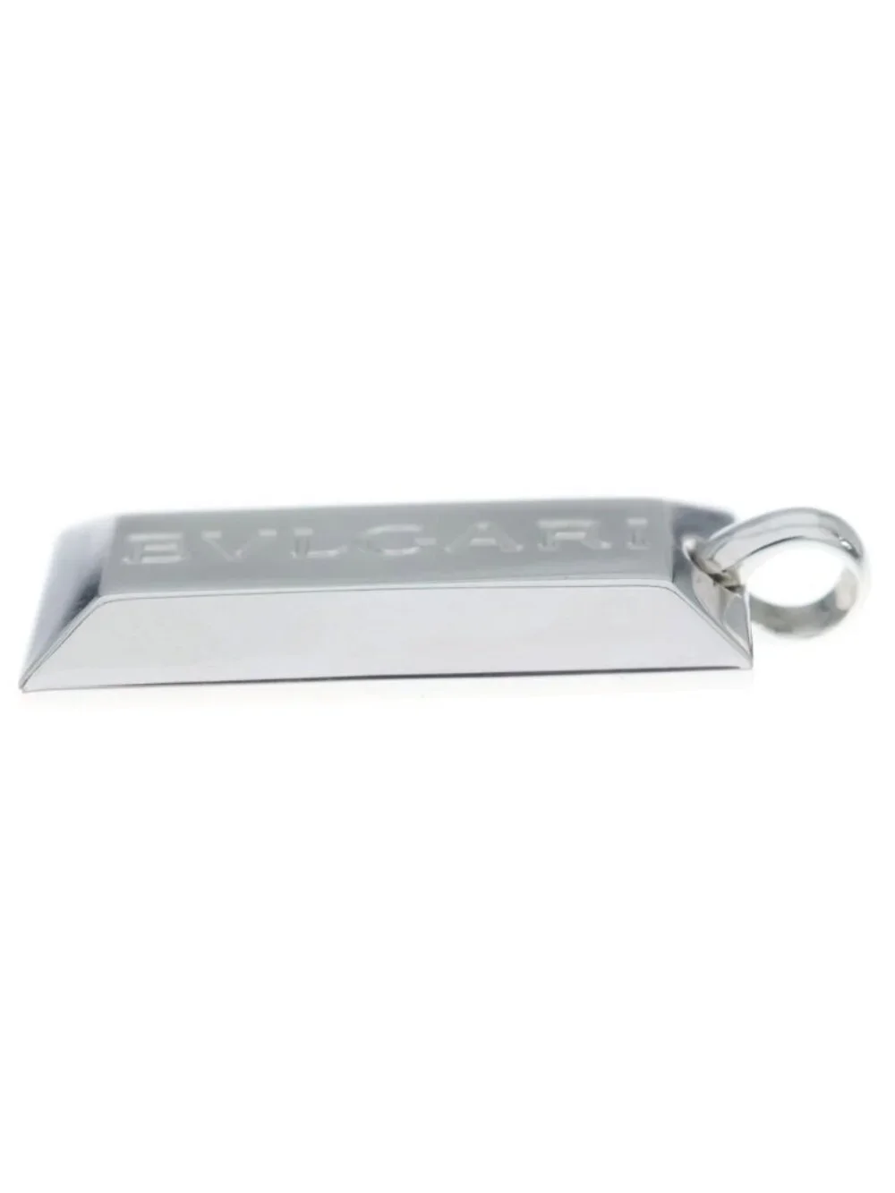 Bvlgari 18k White Gold Ingot Pendant